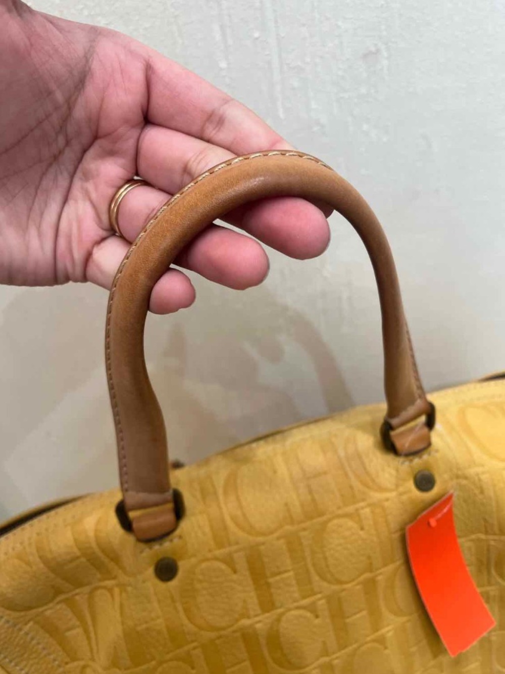 Carolina Herrera Andy 7 Yellow Handbag - Picture 8 of 12